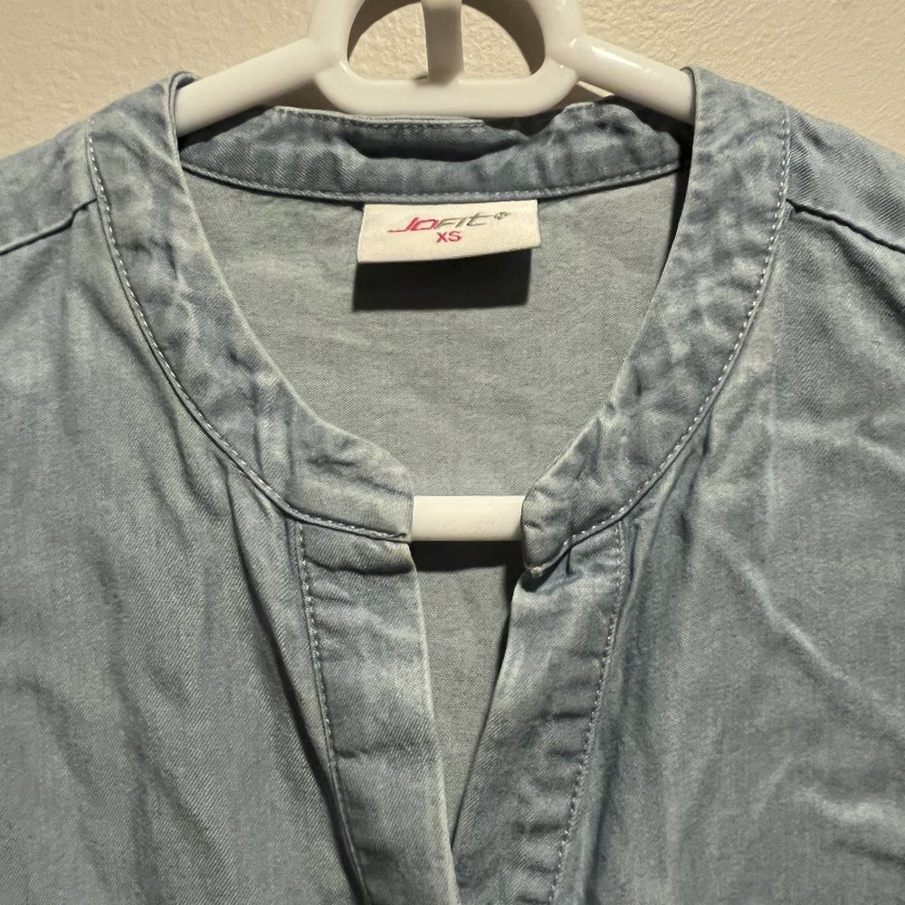 NWT Jofit Long Sleeve Shirt, Chambray Blue, 39.5 in.